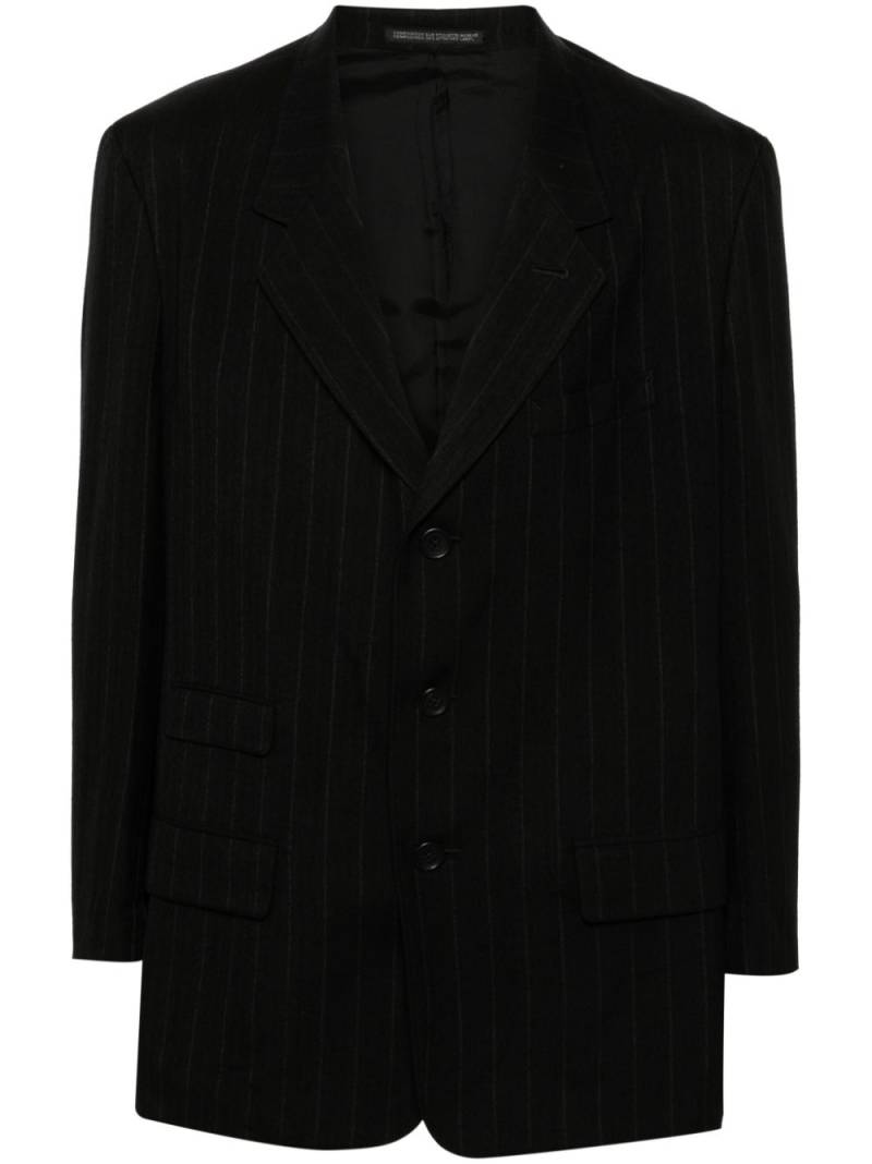 Yohji Yamamoto pinstriped blazer - Black von Yohji Yamamoto