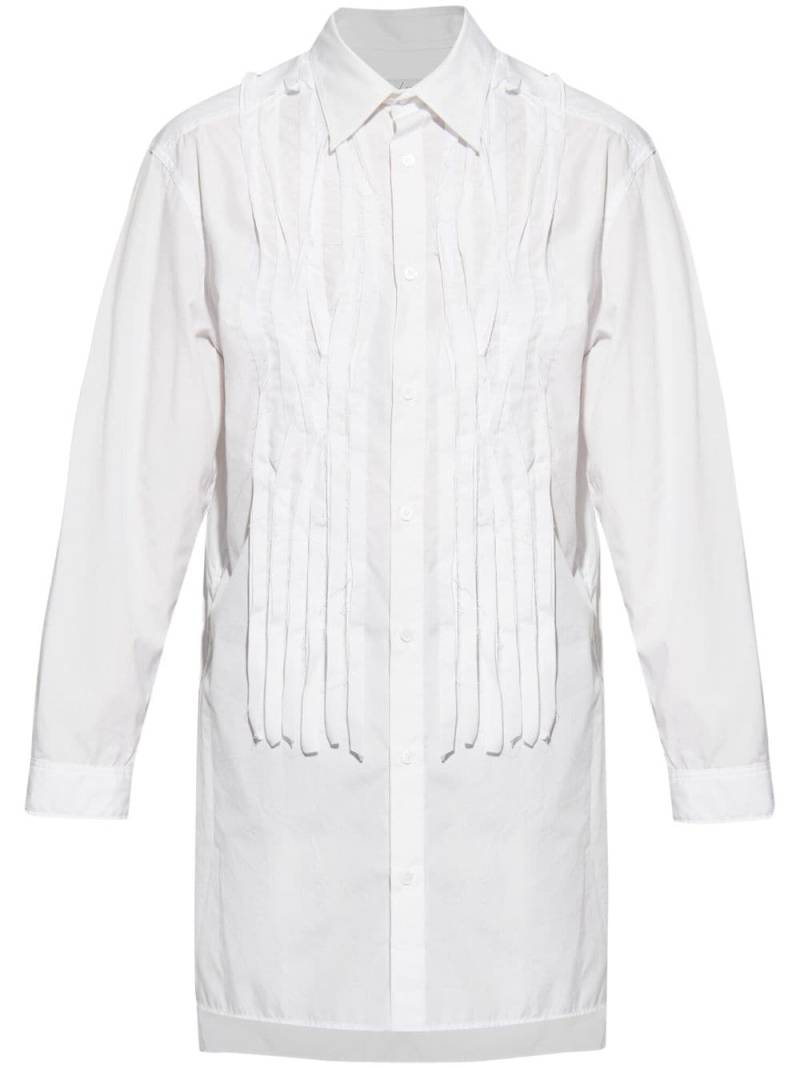 Yohji Yamamoto pleated shirt - White von Yohji Yamamoto