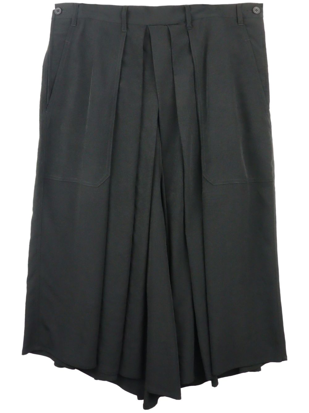 Yohji Yamamoto pleated wide-leg trousers - Black von Yohji Yamamoto