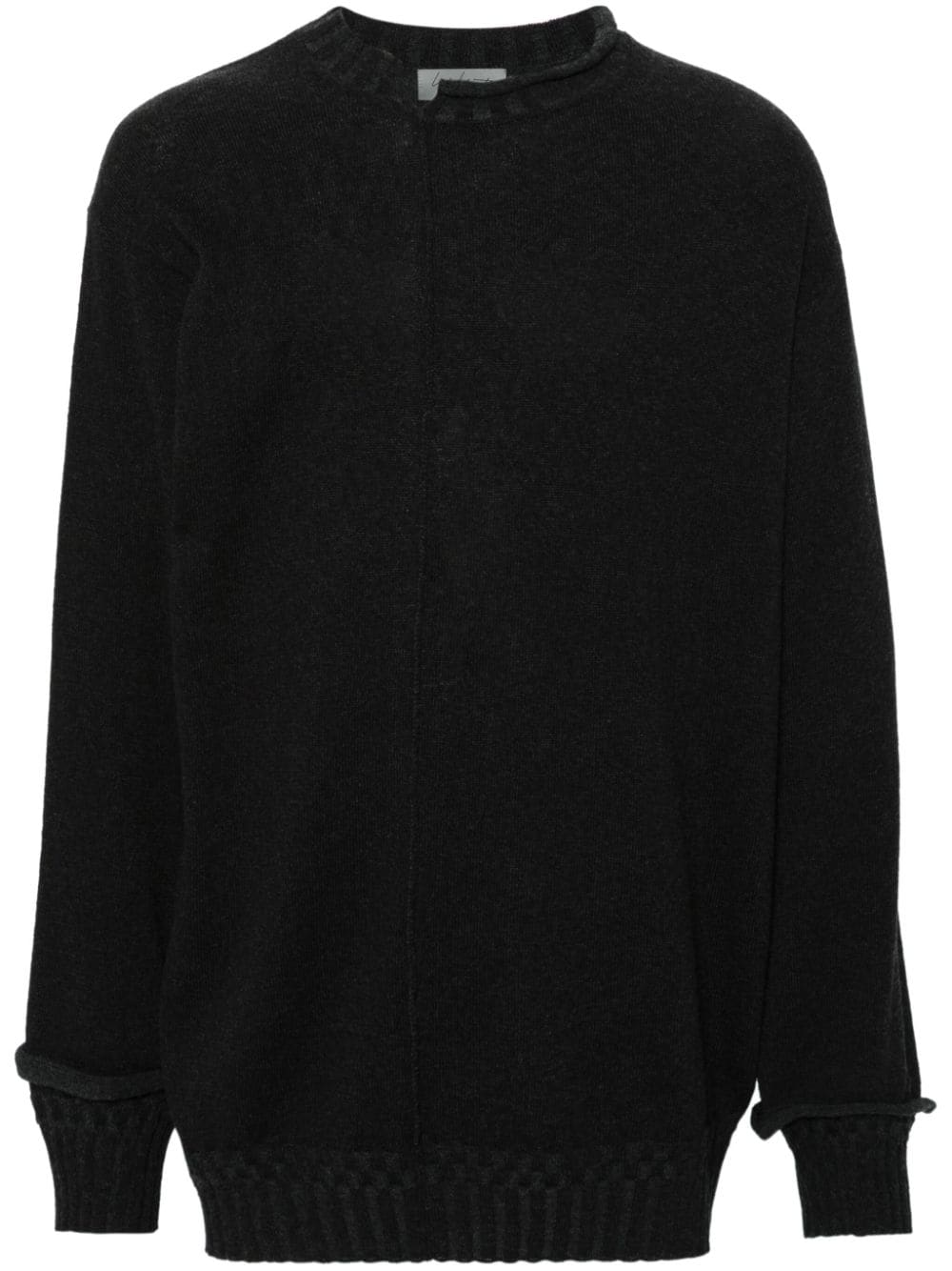 Yohji Yamamoto raised-seam sweater - Black von Yohji Yamamoto