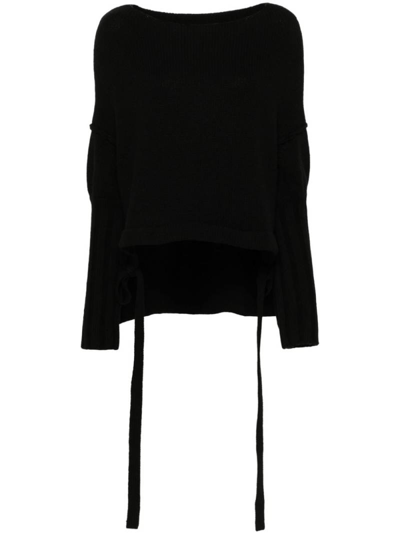 Yohji Yamamoto ribbed-knit jumper - Black von Yohji Yamamoto