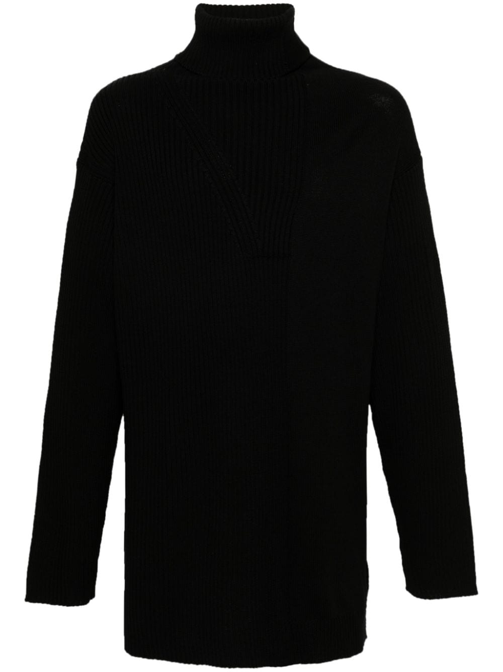 Yohji Yamamoto ribbed-knit sweater - Black von Yohji Yamamoto