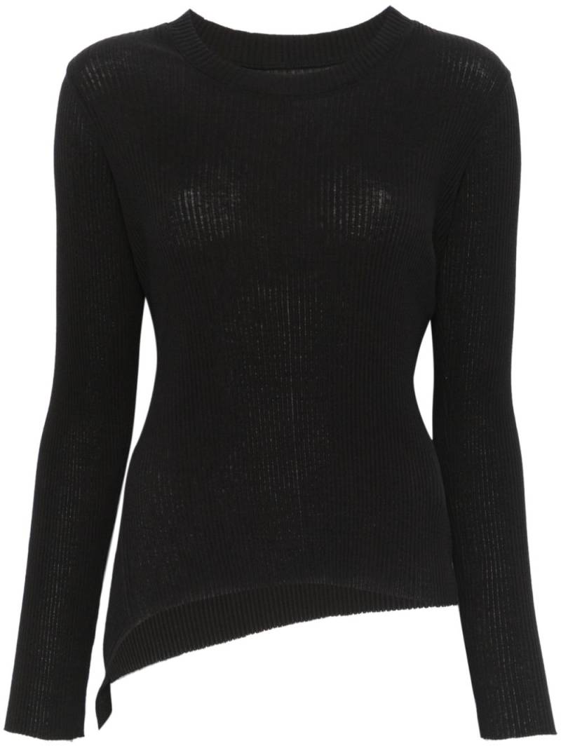 Yohji Yamamoto ribbed sweater - Black von Yohji Yamamoto