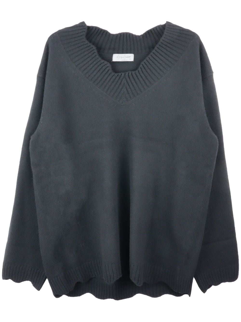 Yohji Yamamoto scalloped sweater - Black von Yohji Yamamoto