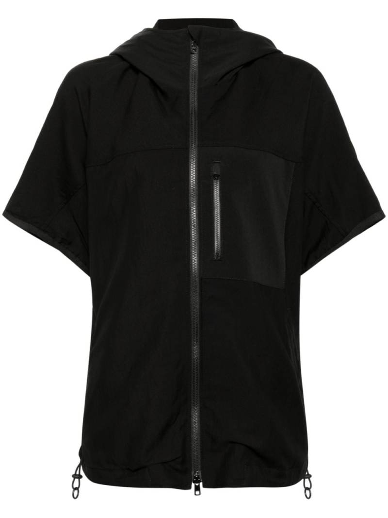 Yohji Yamamoto short-sleeve hooded jacket - Black von Yohji Yamamoto