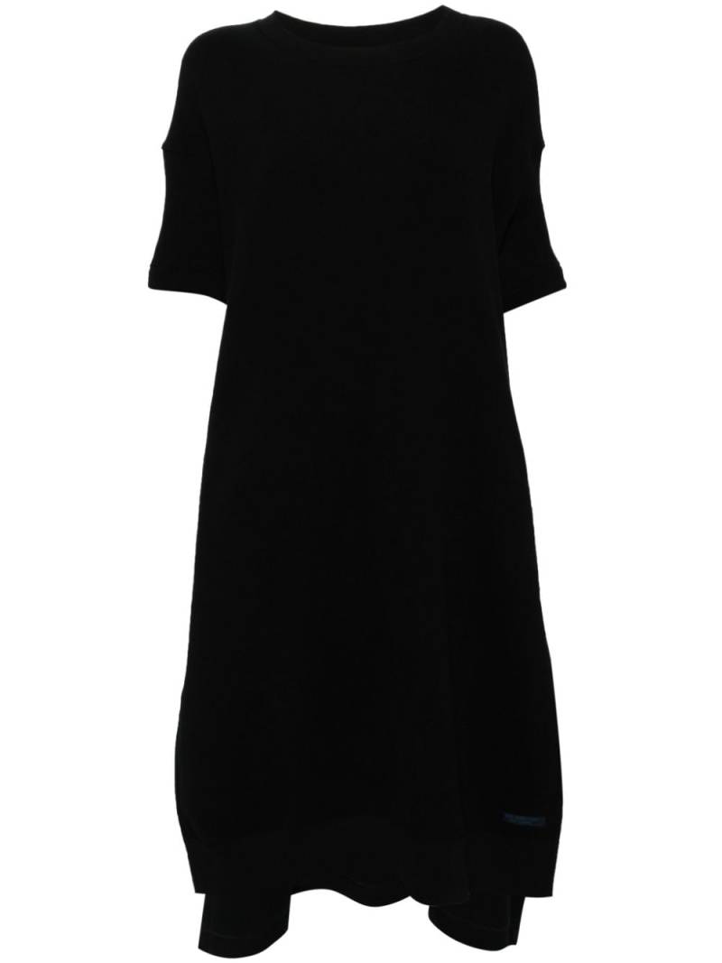 Yohji Yamamoto side-slit midi dress - Black von Yohji Yamamoto