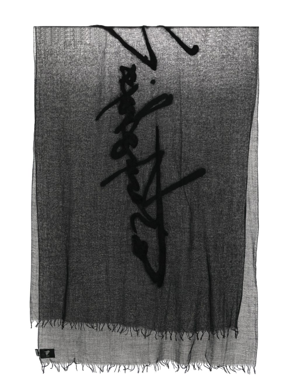 Yohji Yamamoto signature scarf - Black von Yohji Yamamoto