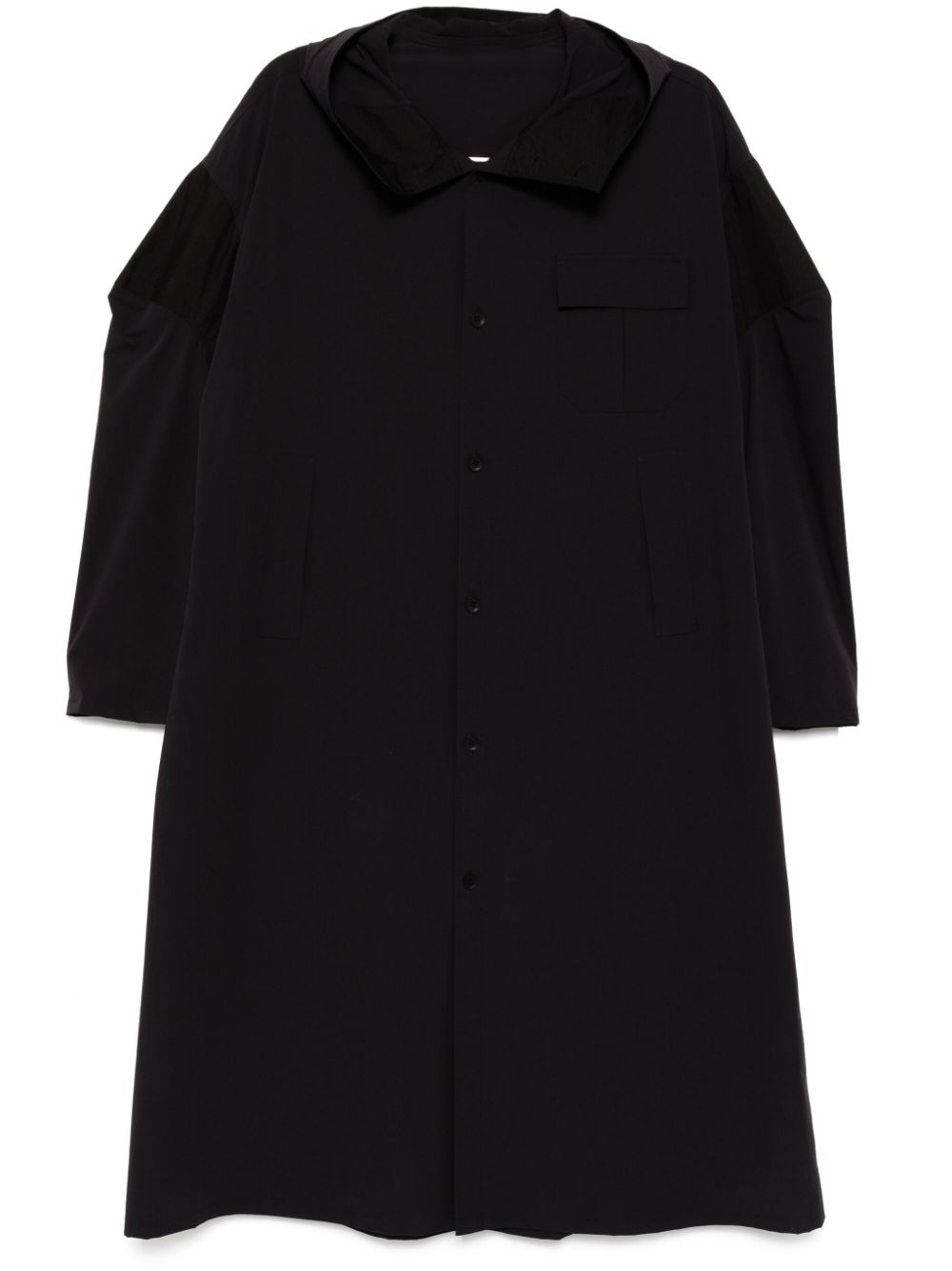 Yohji Yamamoto single breasted coat - Black von Yohji Yamamoto