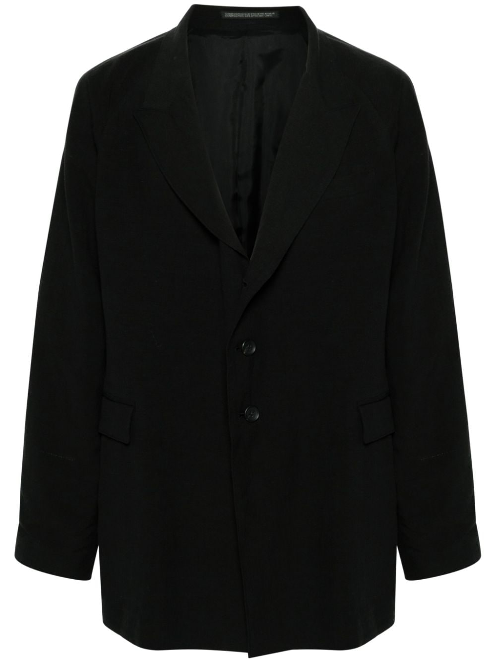 Yohji Yamamoto single-breasted coat - Black von Yohji Yamamoto