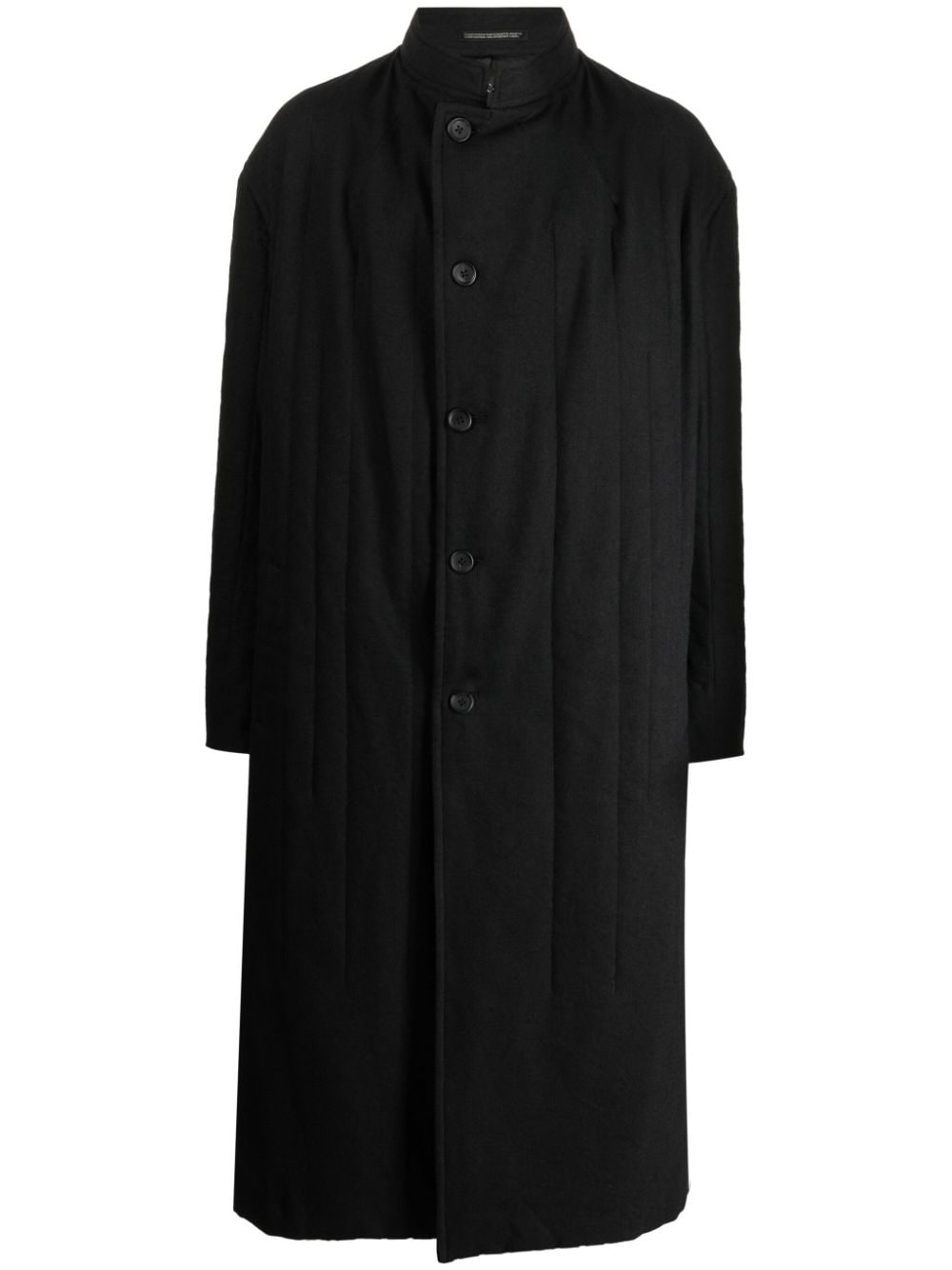 Yohji Yamamoto single-breasted drop-shoulder coat - Black von Yohji Yamamoto