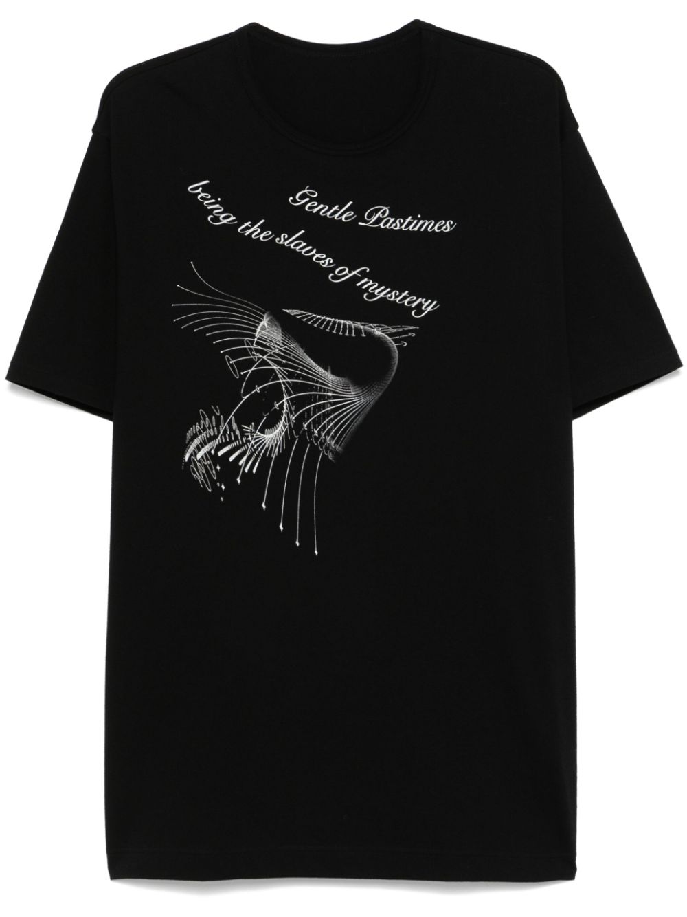 Yohji Yamamoto slogan-print T-shirt - Black von Yohji Yamamoto