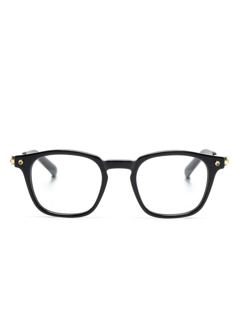 Yohji Yamamoto square-frame glasses - Black von Yohji Yamamoto