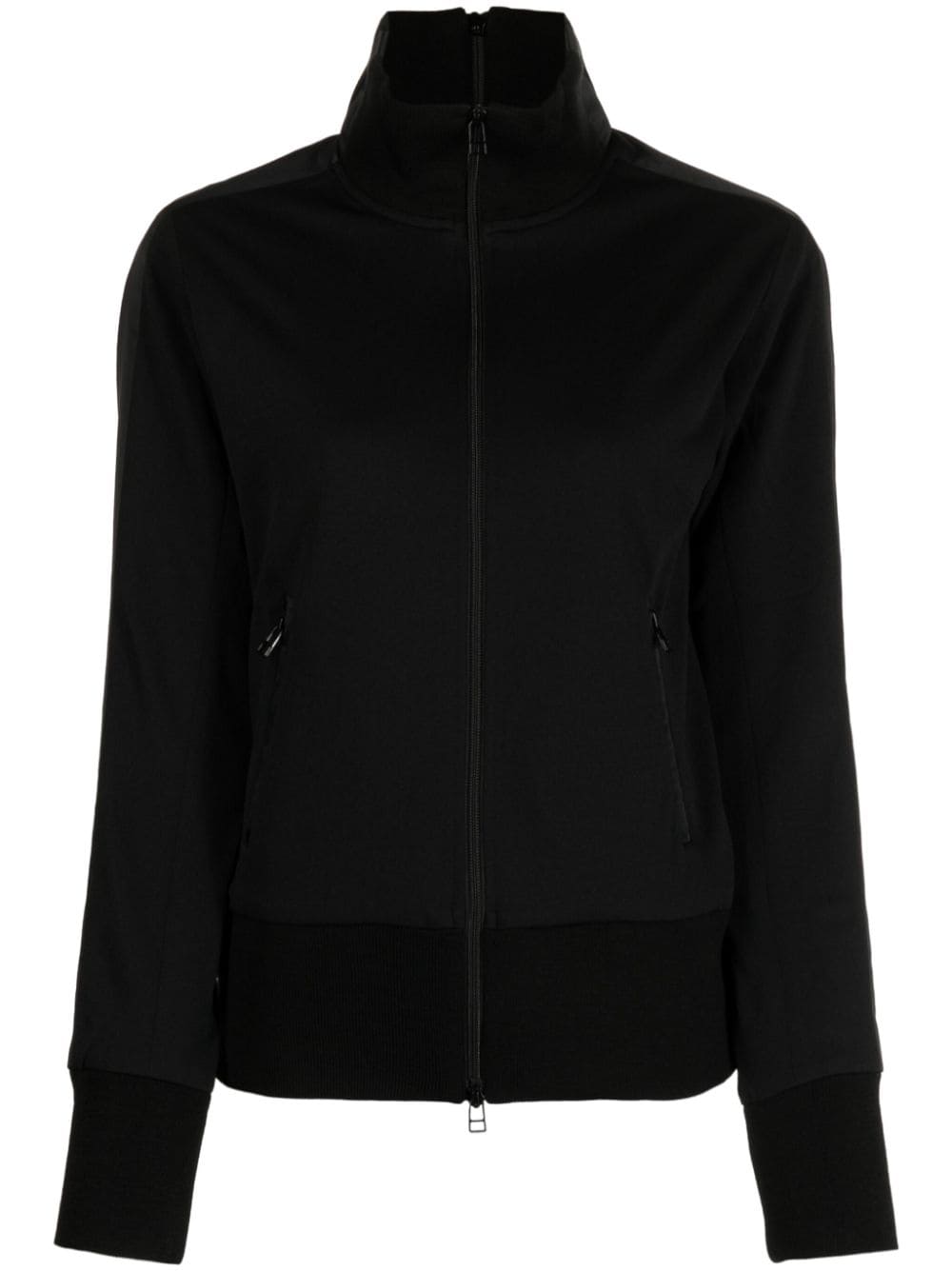 Yohji Yamamoto stripe-detail zip-up sweatshirt - Black von Yohji Yamamoto