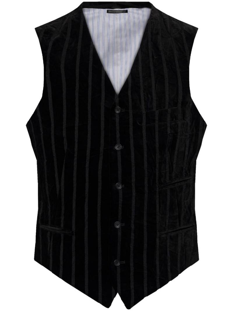 Yohji Yamamoto striped waistcoat - Black von Yohji Yamamoto