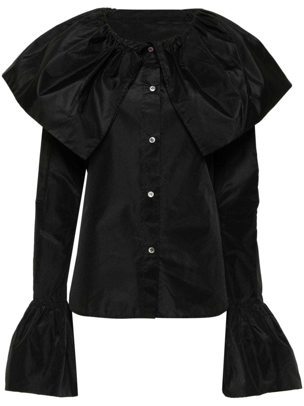 Yohji Yamamoto taffeta blouse - Black von Yohji Yamamoto