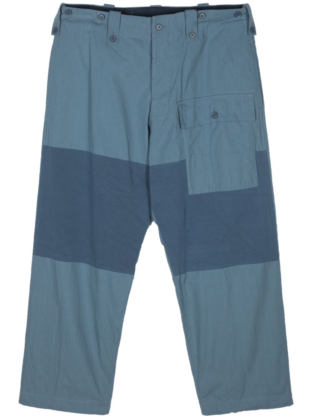 Yohji Yamamoto tapered cotton cargo trousers - Blue von Yohji Yamamoto