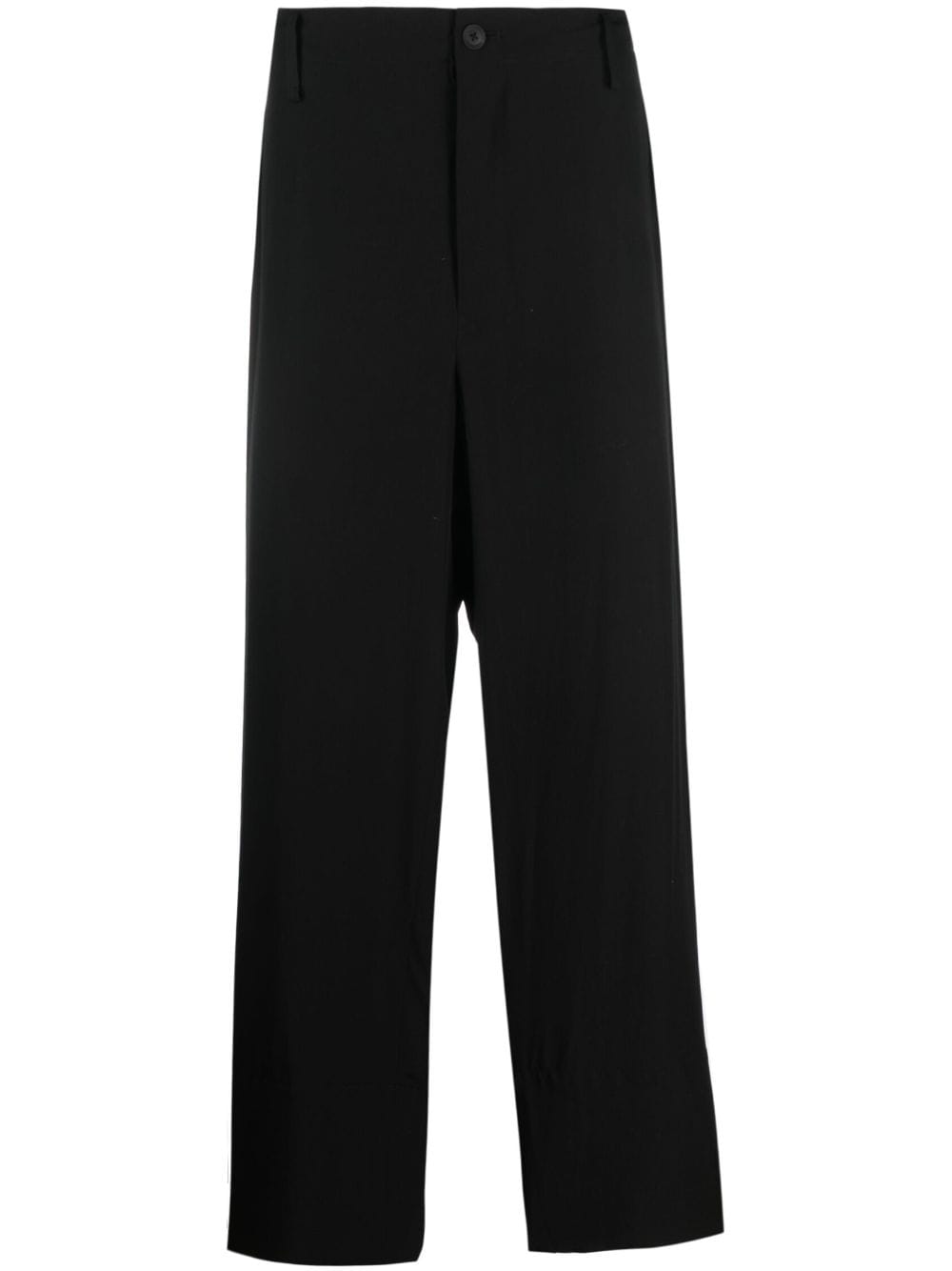 Yohji Yamamoto tapered drop-crotch trousers - Black von Yohji Yamamoto