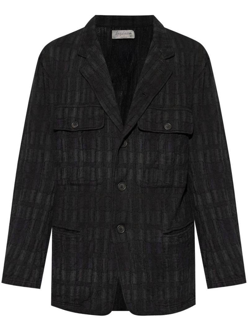 Yohji Yamamoto textured-finish blazer - Black von Yohji Yamamoto