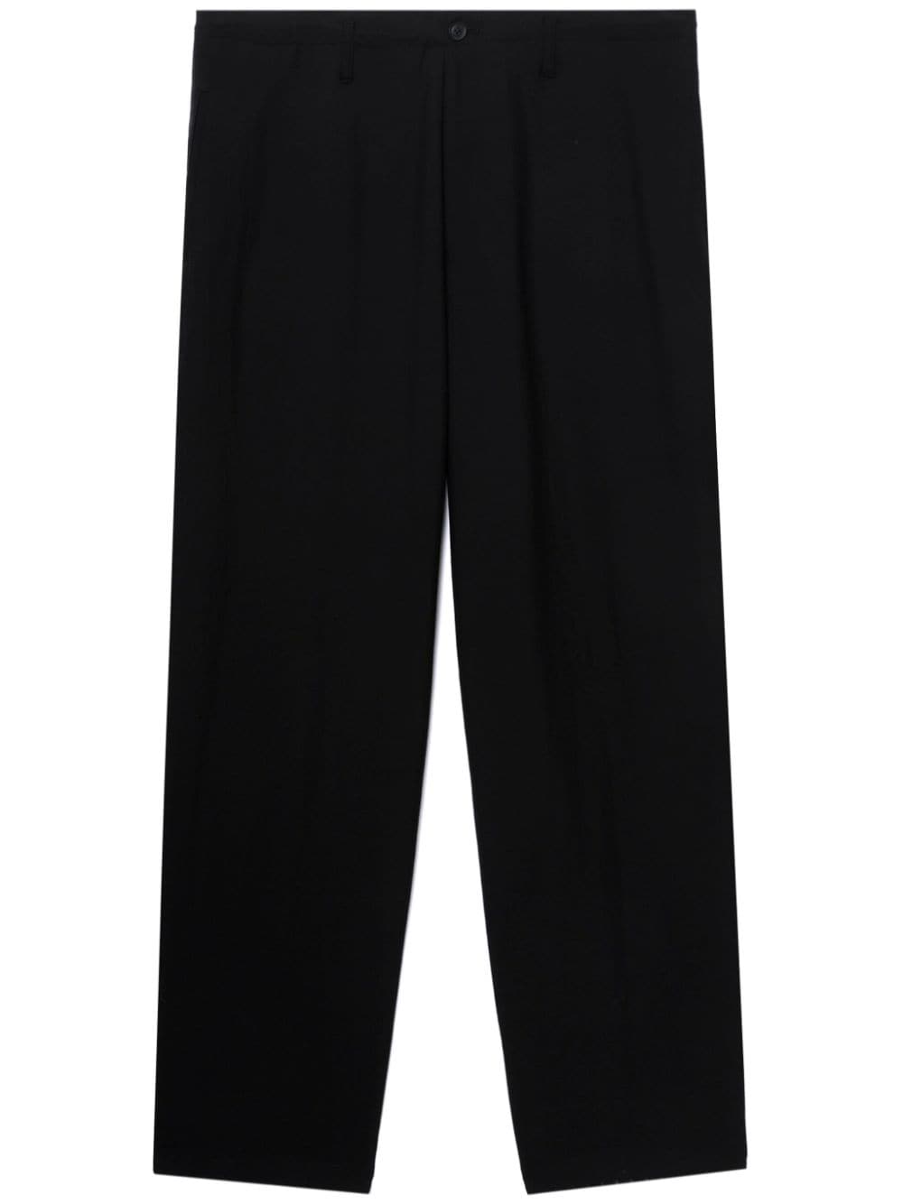 Yohji Yamamoto wide-leg wool-blend trousers - Black von Yohji Yamamoto