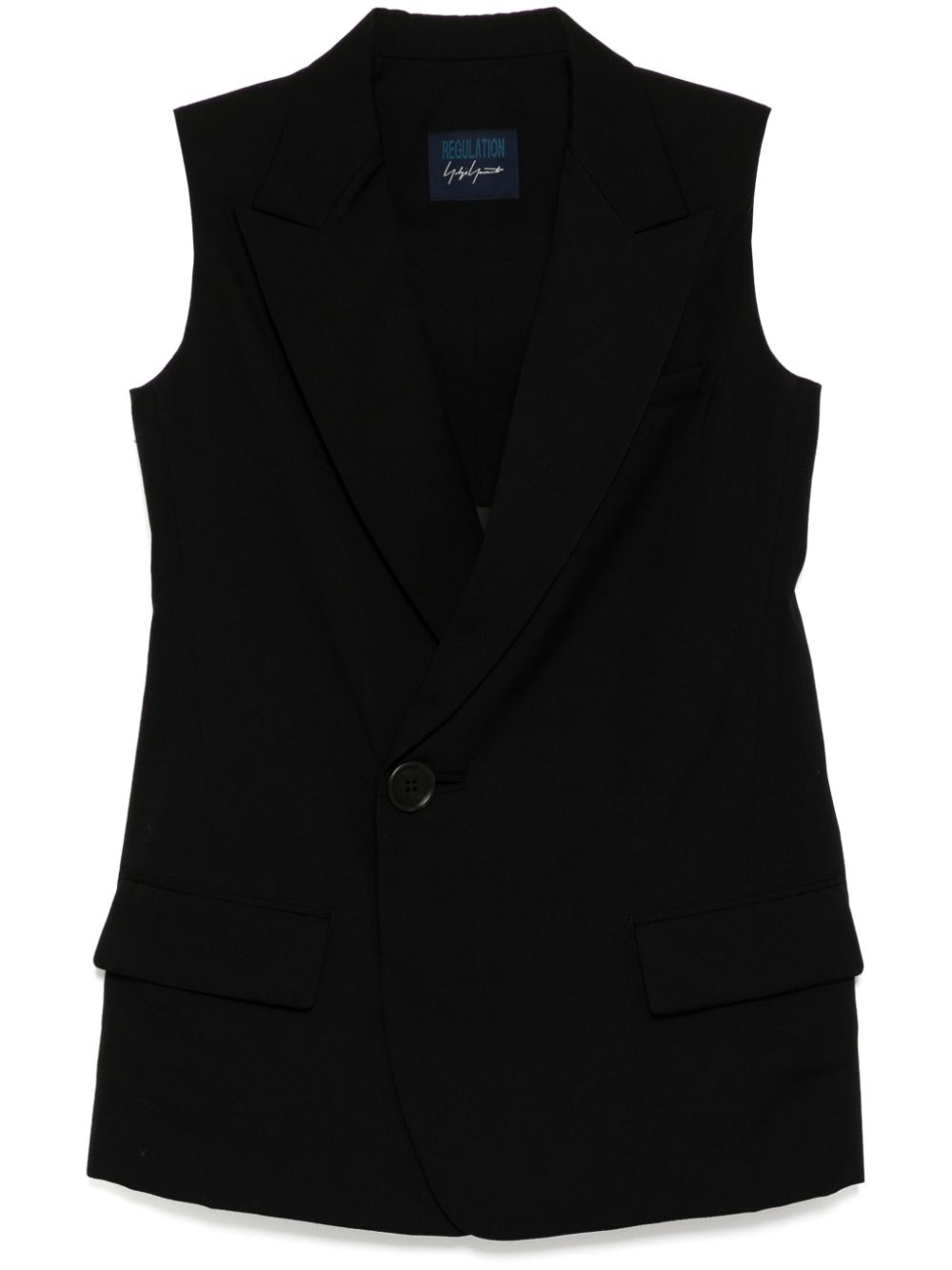 Yohji Yamamoto wide notch lapels gilet - Black von Yohji Yamamoto