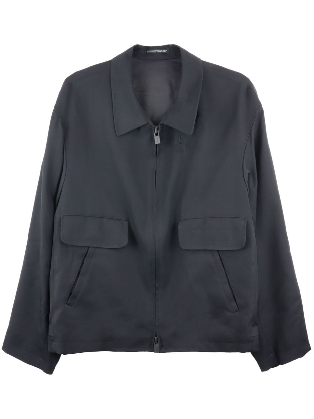 Yohji Yamamoto wool gabardine bomber jacket - Black von Yohji Yamamoto