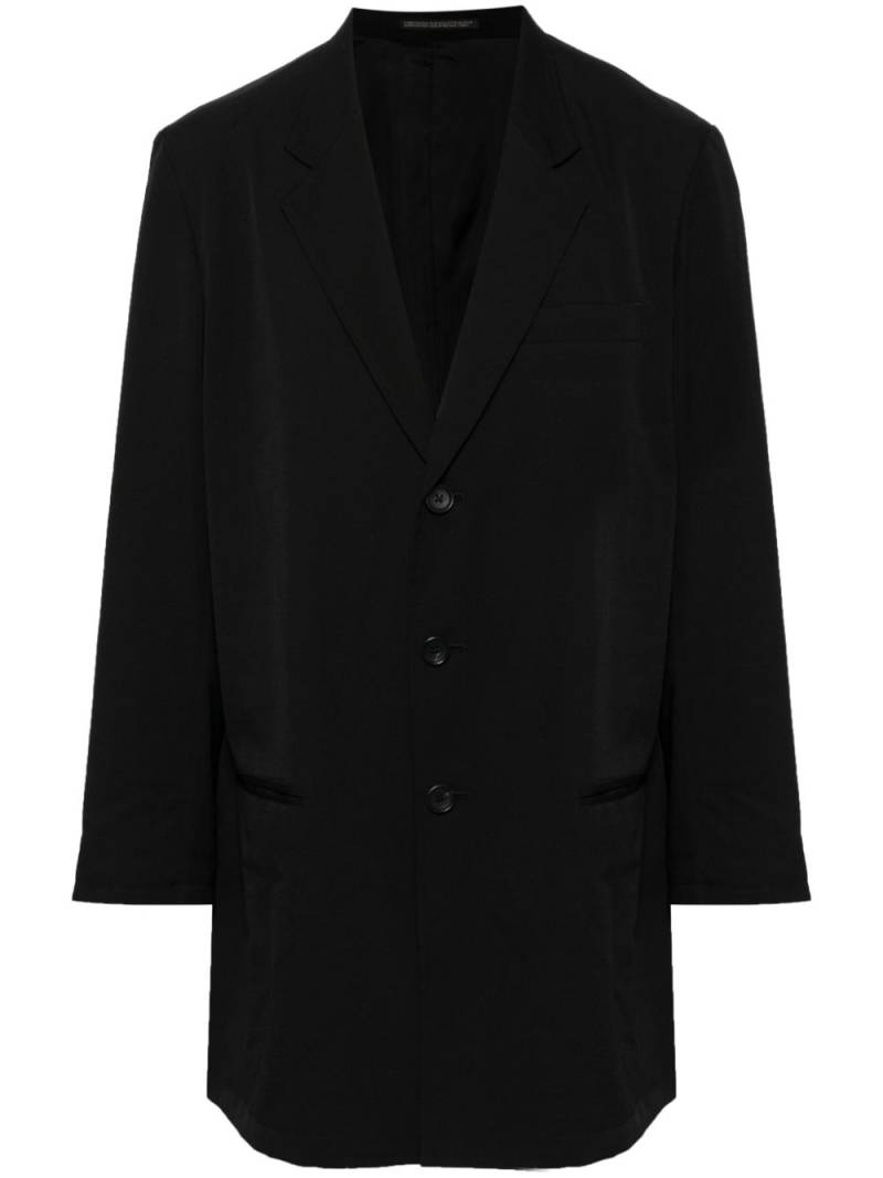 Yohji Yamamoto wool single-breasted blazer - Black von Yohji Yamamoto