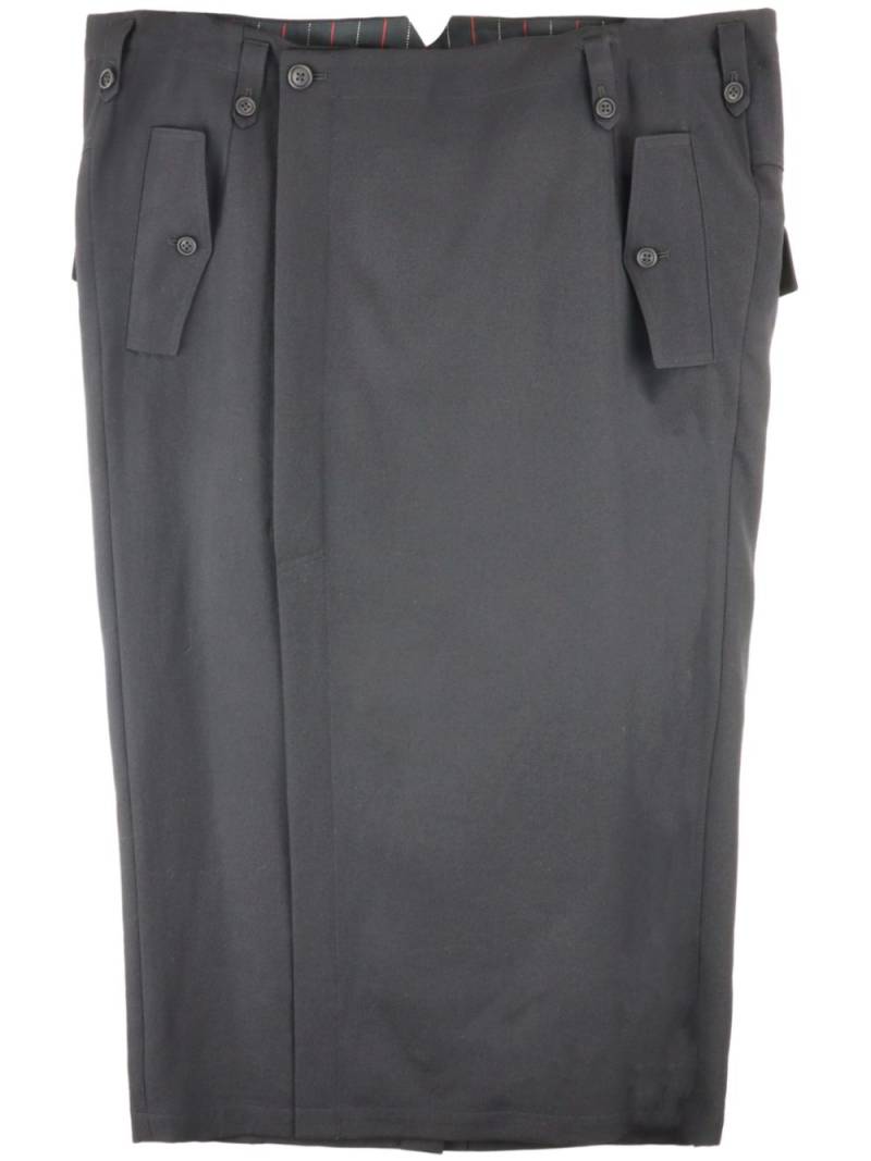 Yohji Yamamoto wool skirt - Black von Yohji Yamamoto