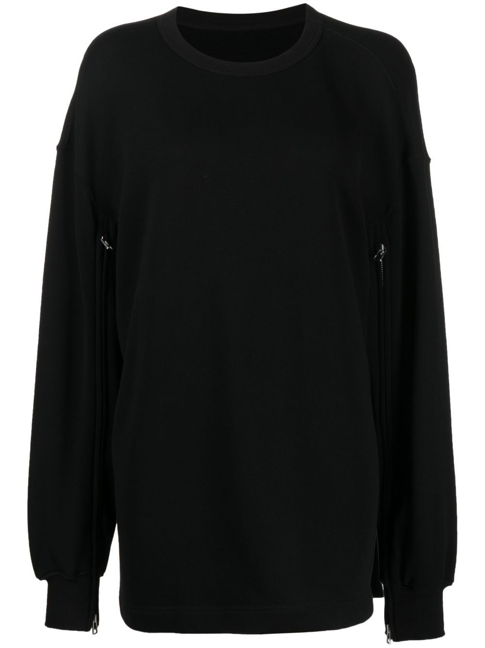 Yohji Yamamoto zip-detail cotton sweatshirt - Black von Yohji Yamamoto