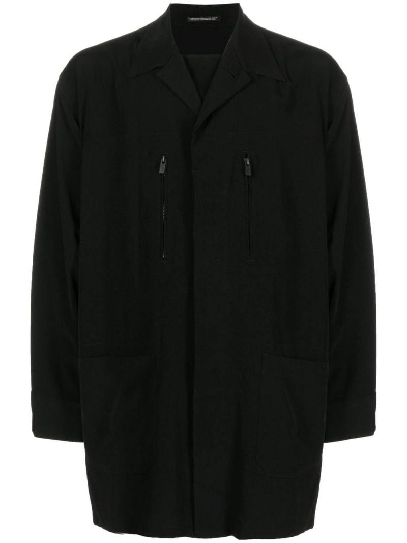 Yohji Yamamoto zip-pocket shirt jacket - Black von Yohji Yamamoto