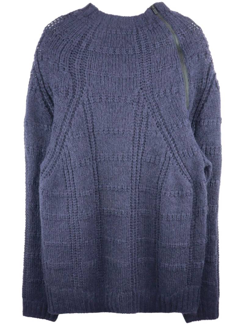 Yohji Yamamoto zipped jumper - Blue von Yohji Yamamoto