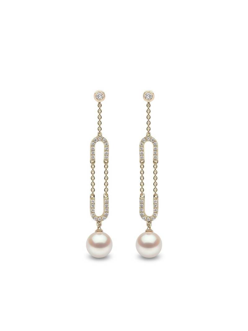 Yoko London 18kt yellow gold Trend freshwater pearl and diamond earrings von Yoko London