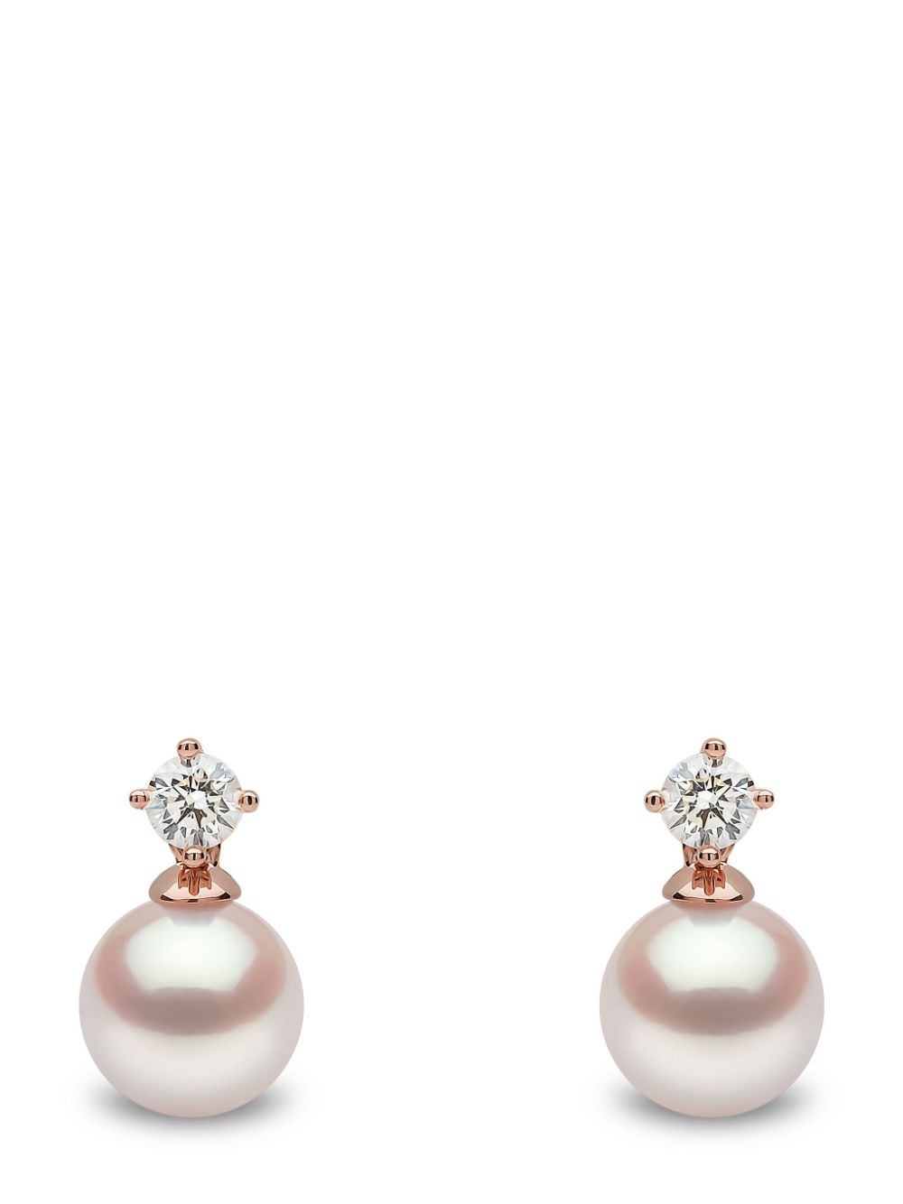 Yoko London 18kt rose gold Akoya pearl and diamond earrings - Pink von Yoko London