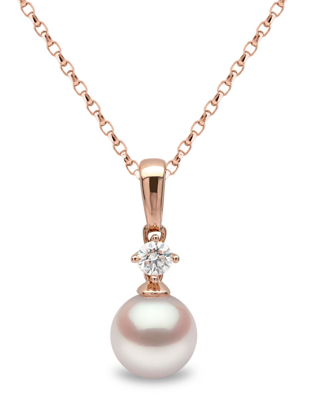 Yoko London 18kt rose gold Classic Akoya pearl and diamond necklace - Pink von Yoko London