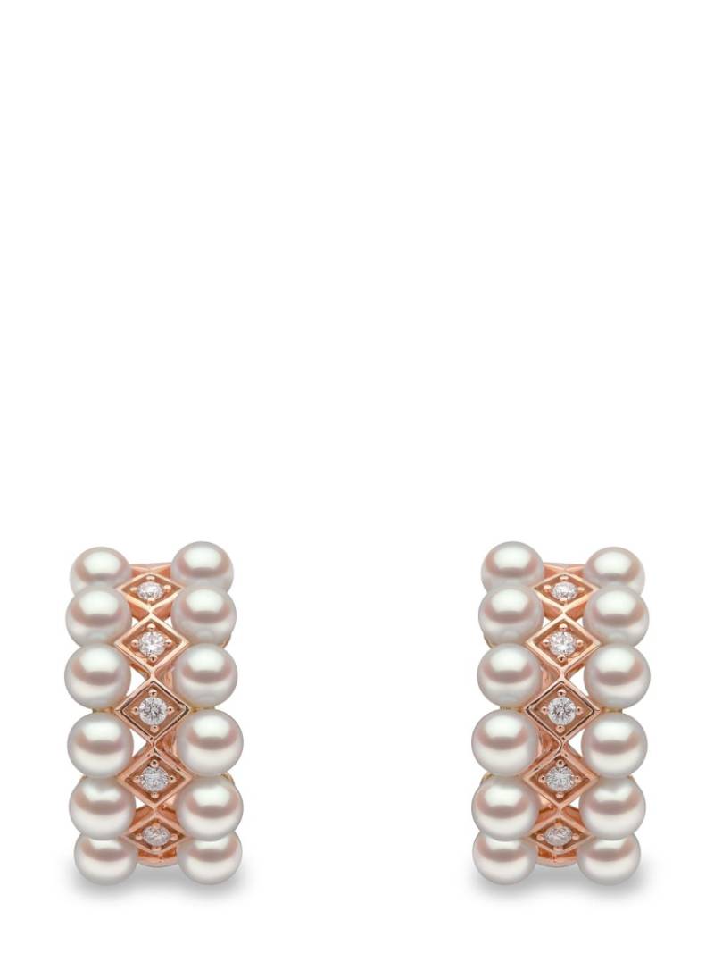 Yoko London 18kt rose gold Eclipse Akoya pearl and diamond earrings - Pink von Yoko London