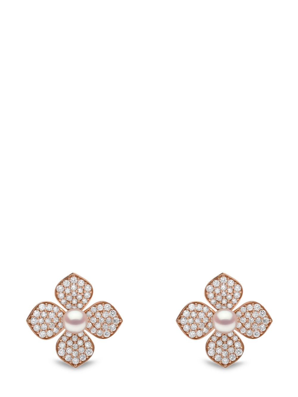 Yoko London 18kt rose gold Petal Akoya pearl and diamond earrings - Pink von Yoko London