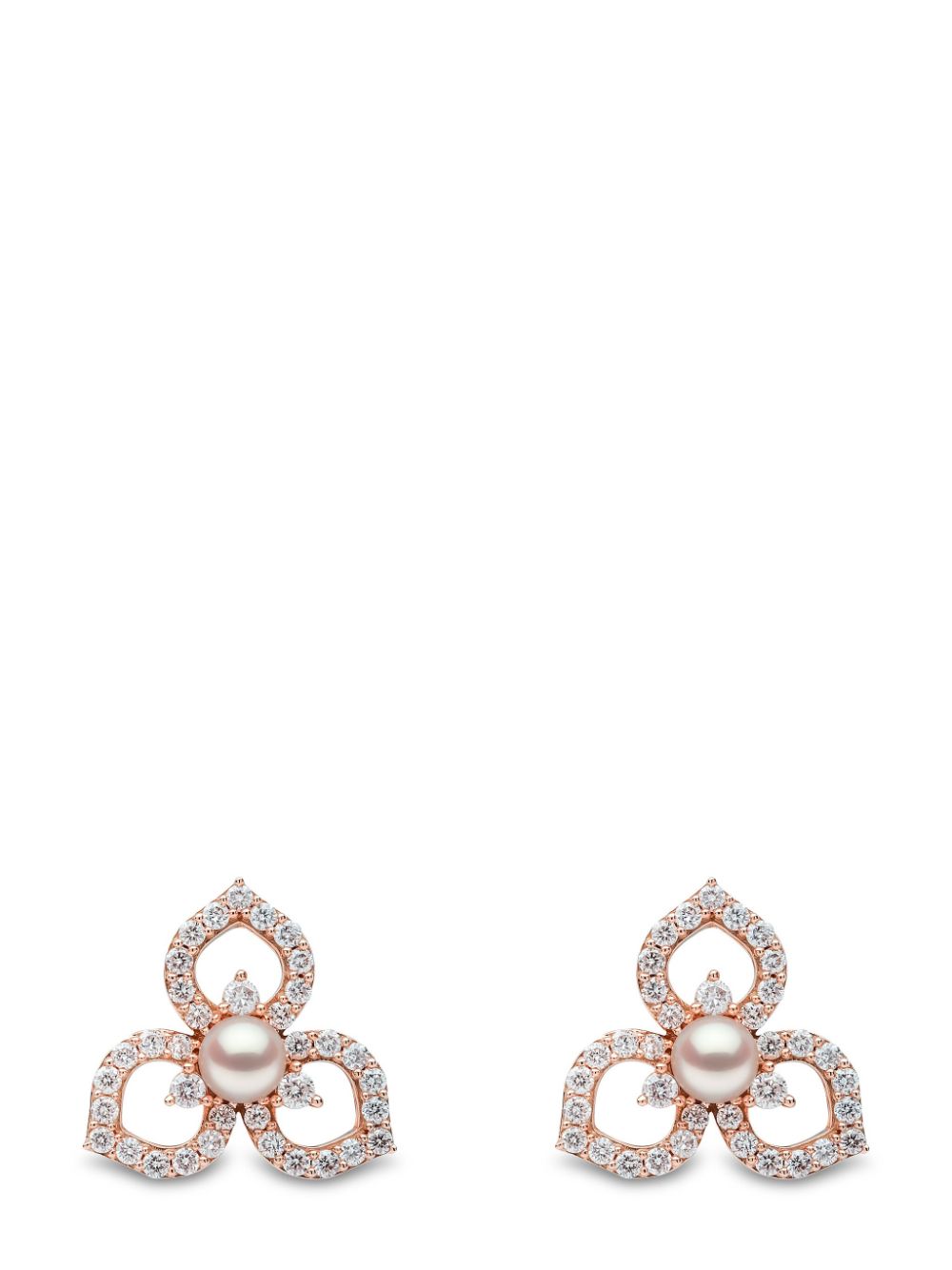 Yoko London 18kt rose gold Petal Akoya pearl and diamond earrings - Pink von Yoko London