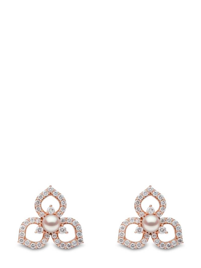 Yoko London 18kt rose gold Petal Akoya pearl and diamond earrings - Pink von Yoko London