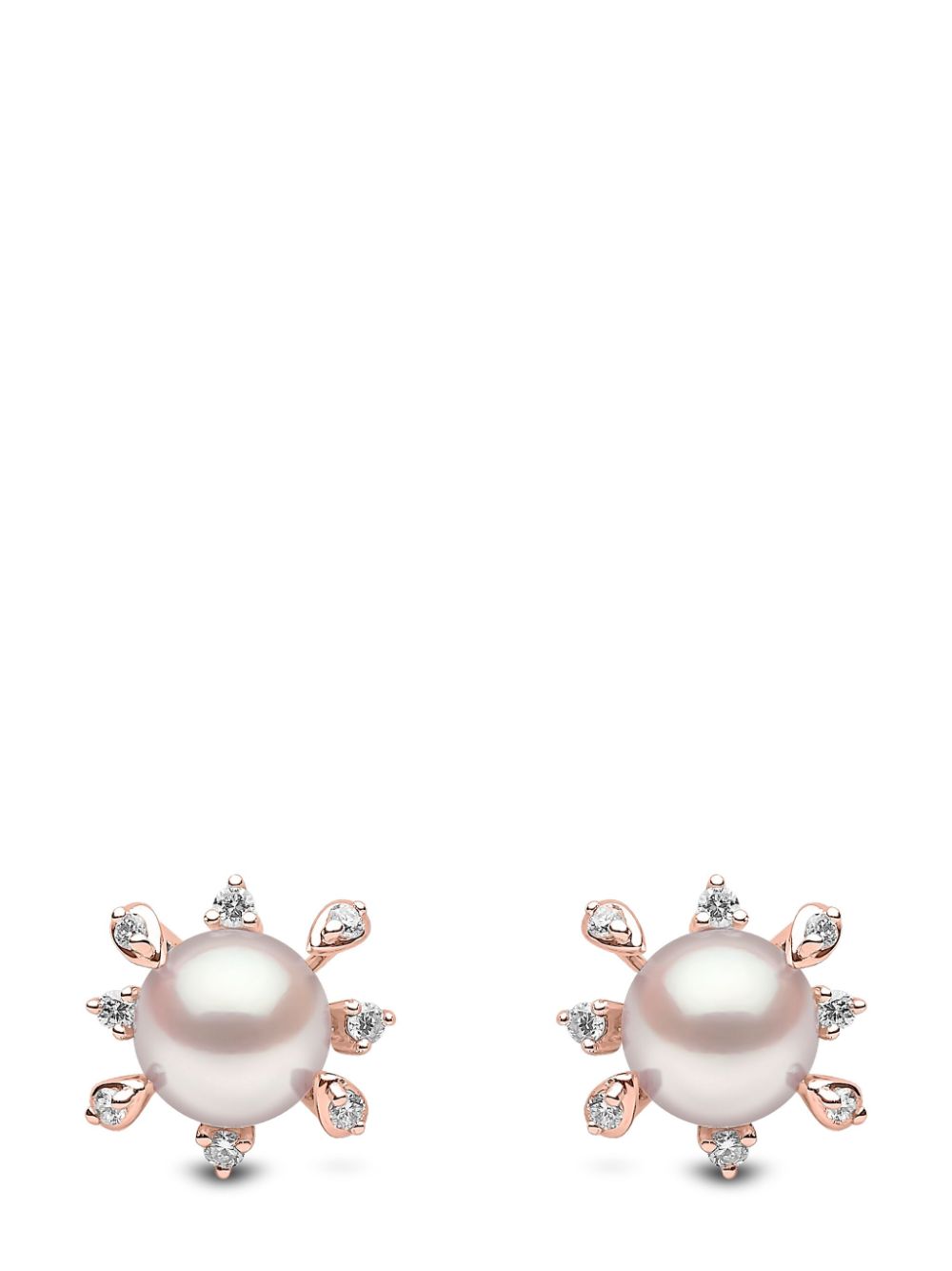 Yoko London 18kt rose gold Trend Akoya pearl and diamond earrings - Pink von Yoko London