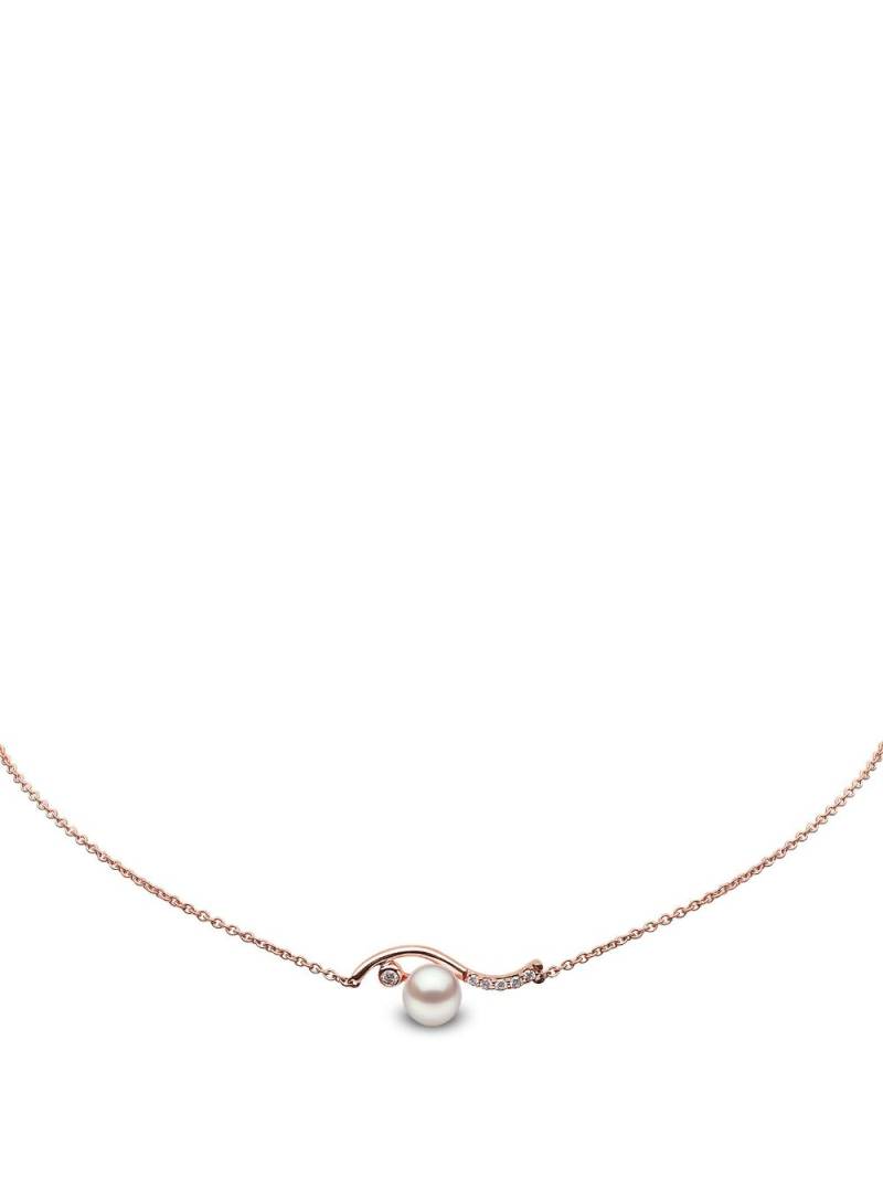 Yoko London 18kt rose gold Trend freshwater pearl and diamond necklace - Pink von Yoko London