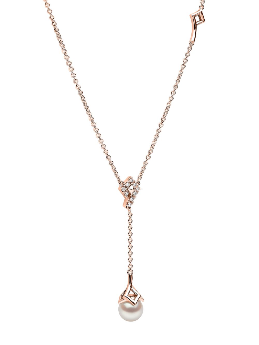 Yoko London 18kt rose gold Trend freshwater pearl and diamond necklace - Pink von Yoko London