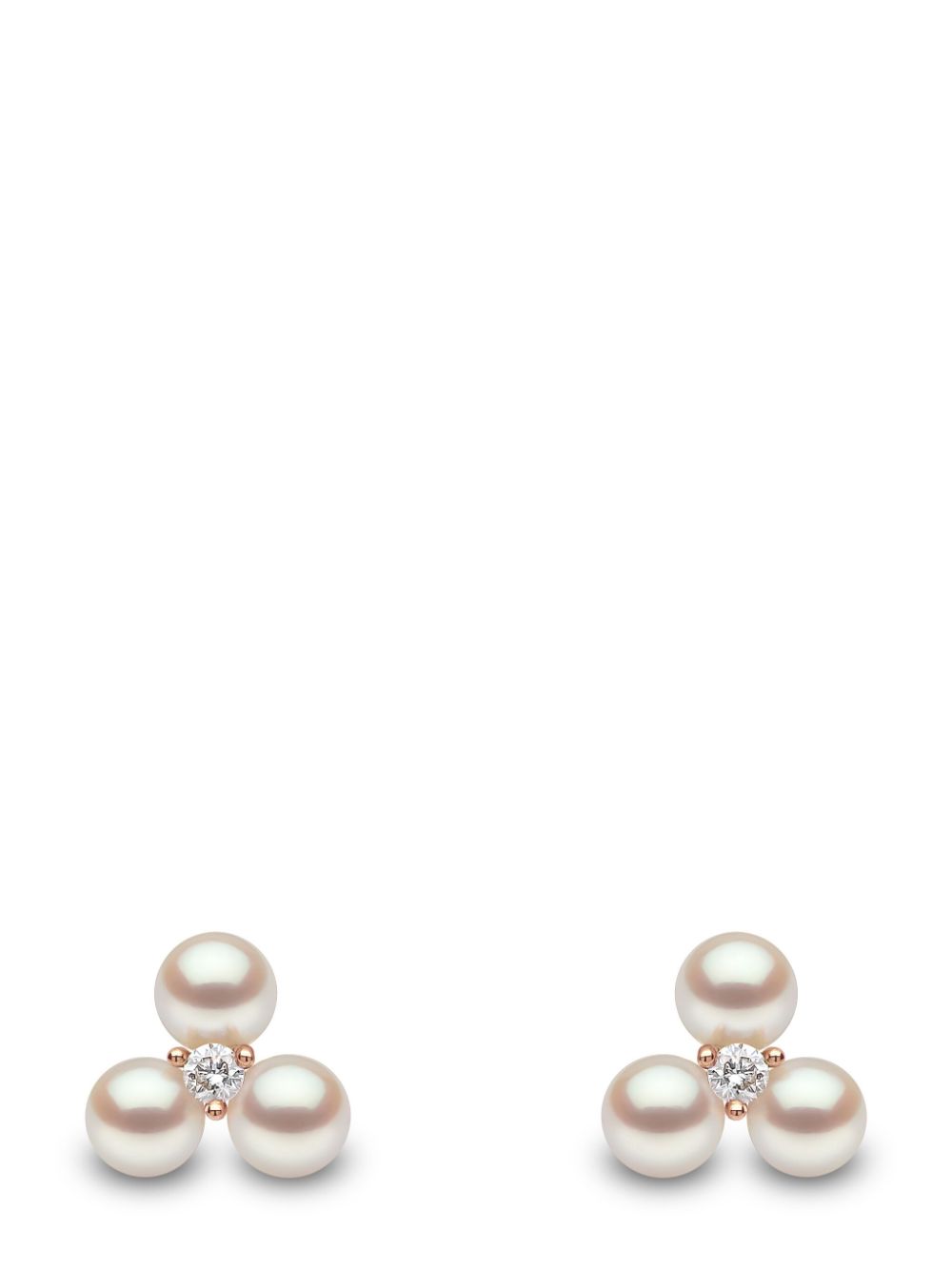 Yoko London 18kt rose gold freshwater pearl and diamond earrings - Pink von Yoko London