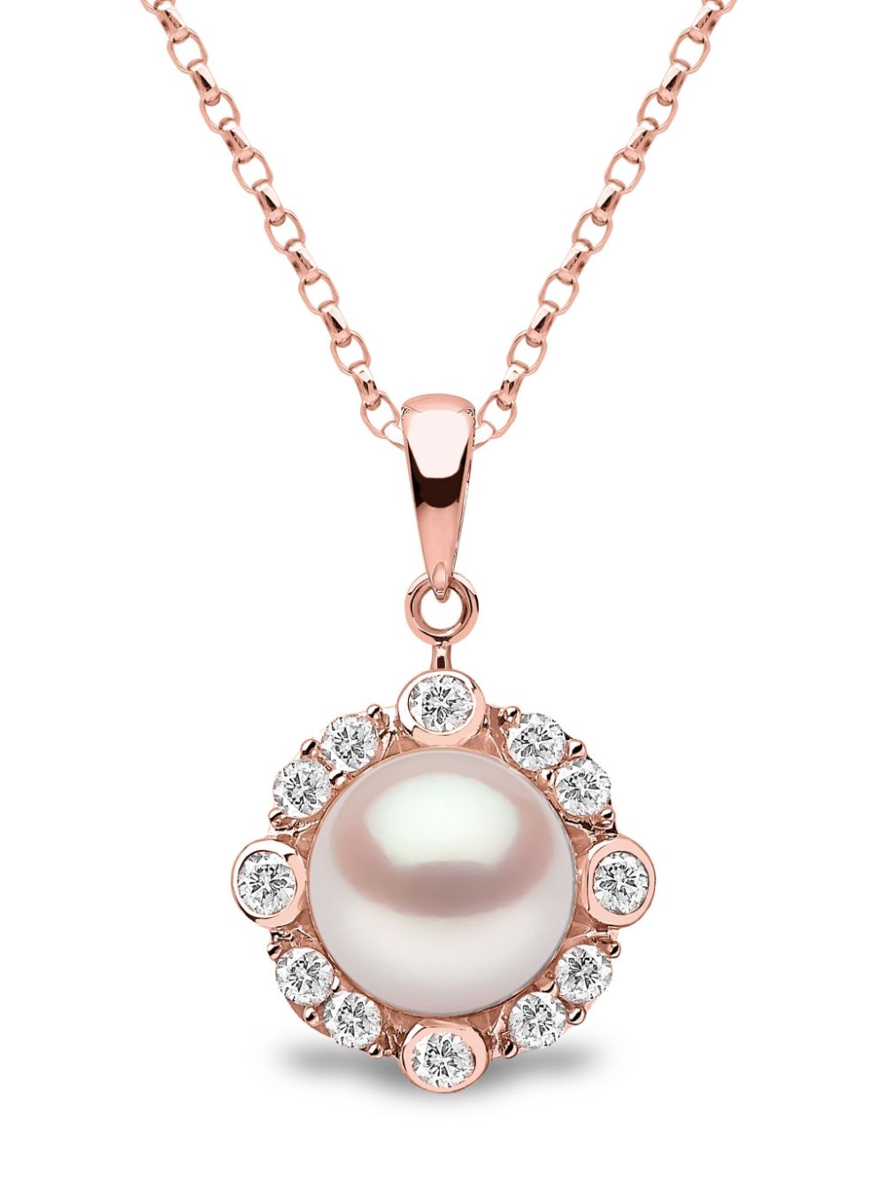 Yoko London 18kt rose gold freshwater pearl and diamond necklace - Pink von Yoko London