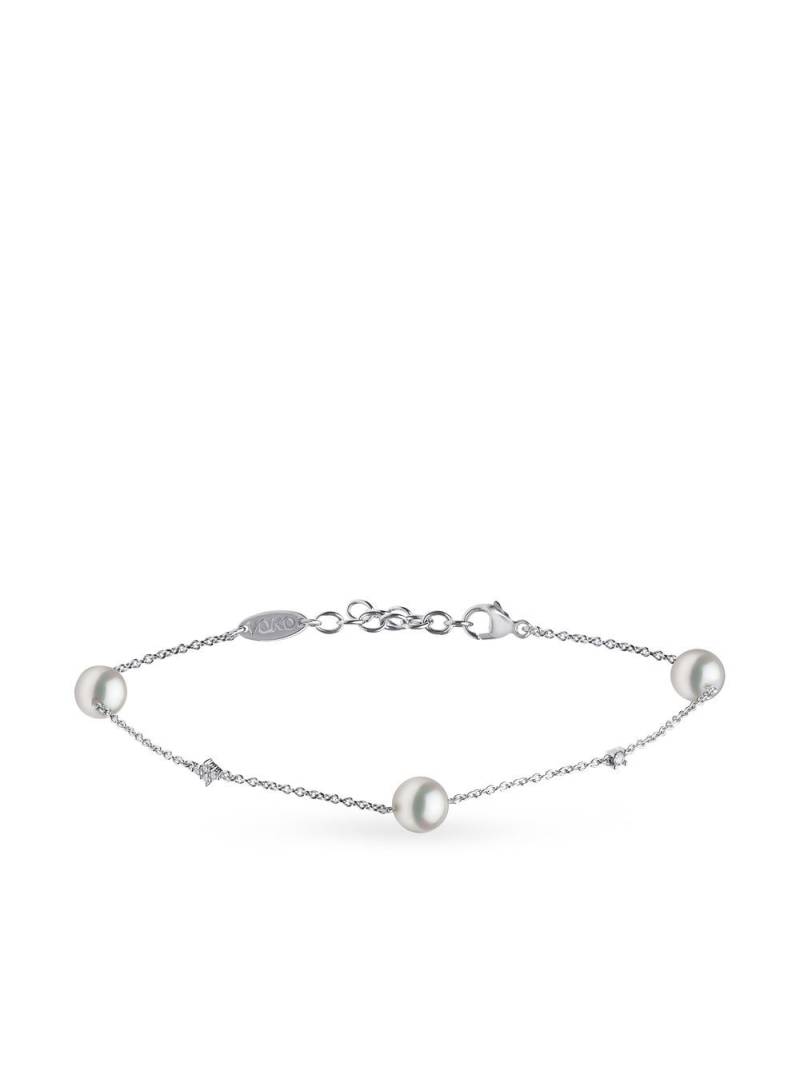 Yoko London 18kt white gold Classic Akoya pearl bracelet - Silver von Yoko London