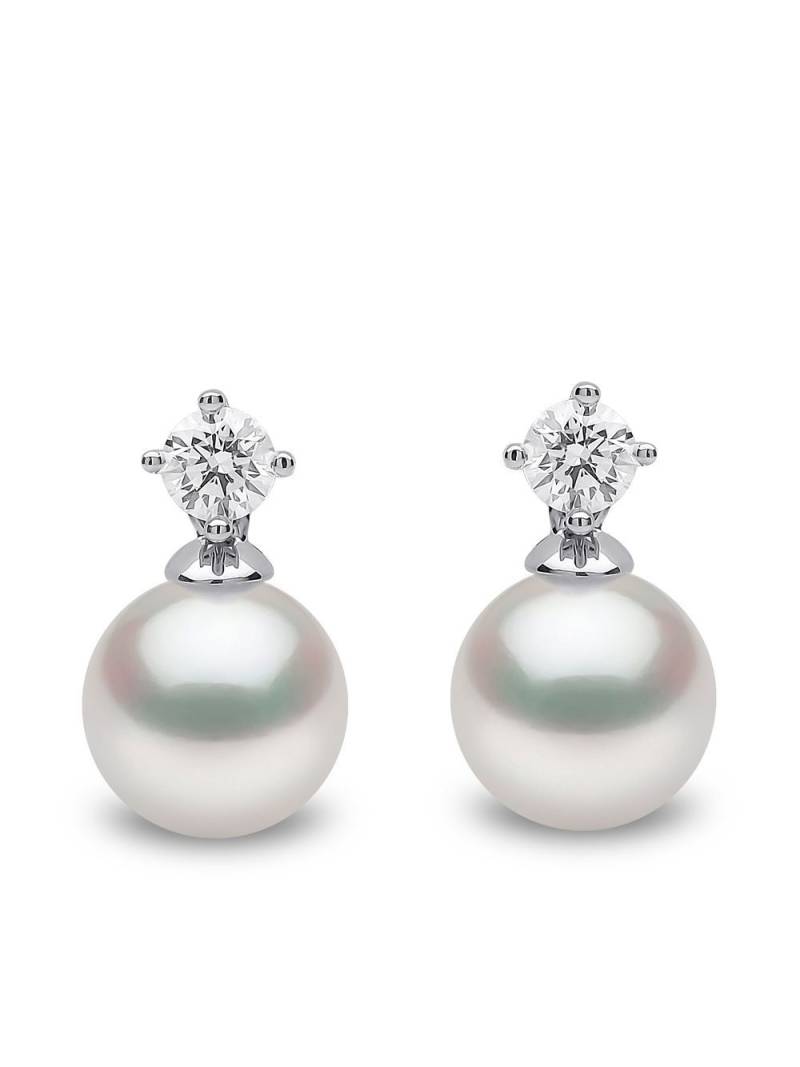 Yoko London 18kt white gold Classic Akoya pearl stud earrings - Silver von Yoko London