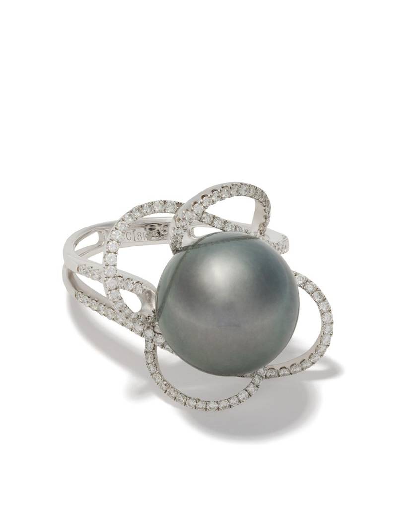 Yoko London 18kt white gold Classic Tahitian pearl and diamond ring - 7 von Yoko London