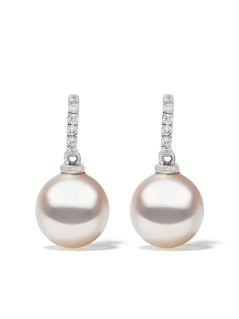 Yoko London 18kt white gold Classic freshwater pearl and diamond earrings - Silver von Yoko London