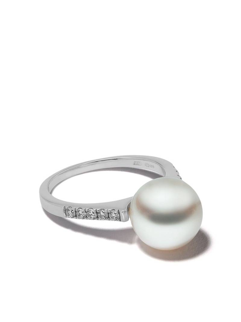 Yoko London 18kt white gold Classic freshwater pearl and diamond ring - Silver von Yoko London