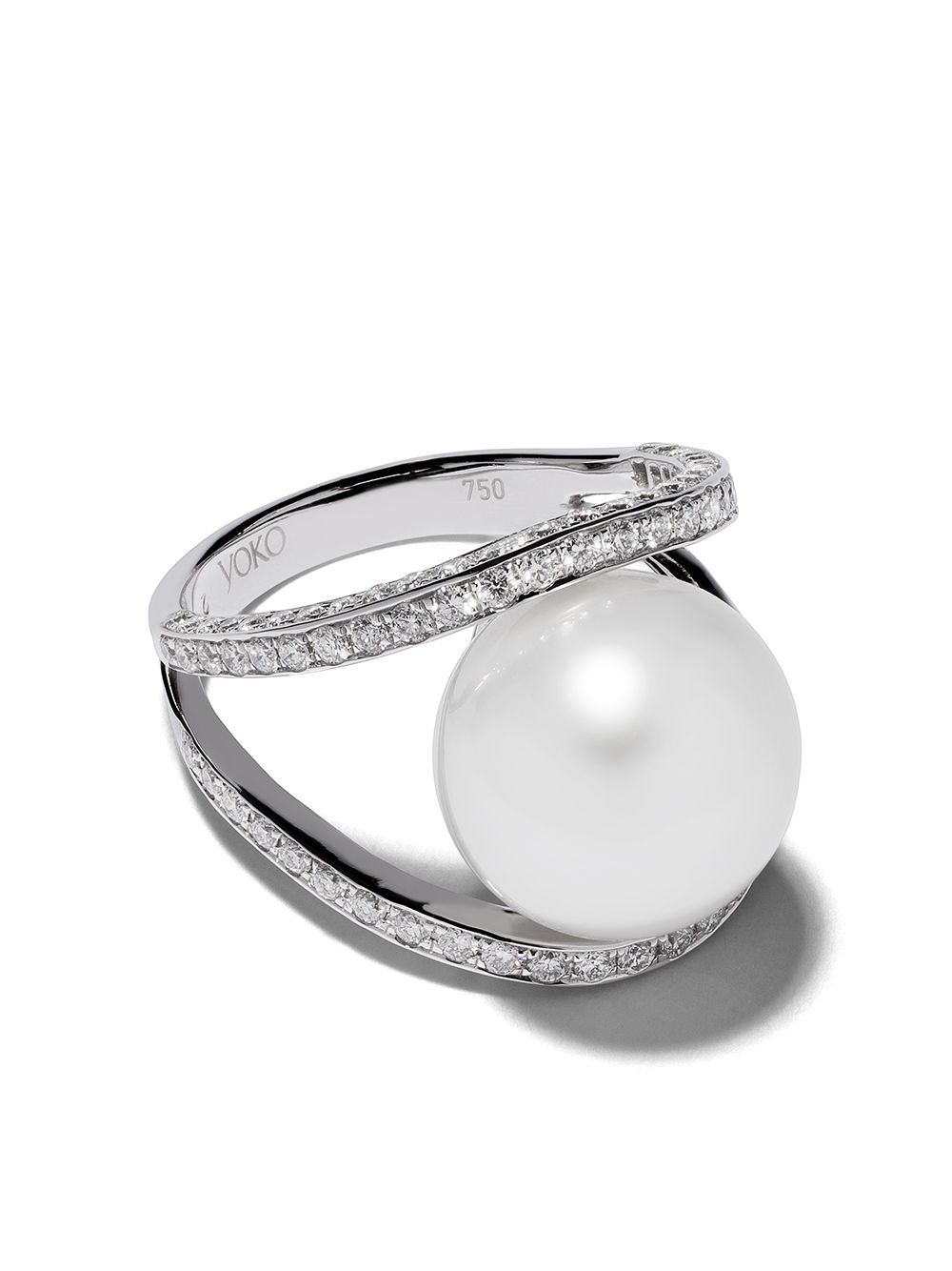 Yoko London 18kt white gold Novus South Sea pearl and diamond ring - Silver von Yoko London