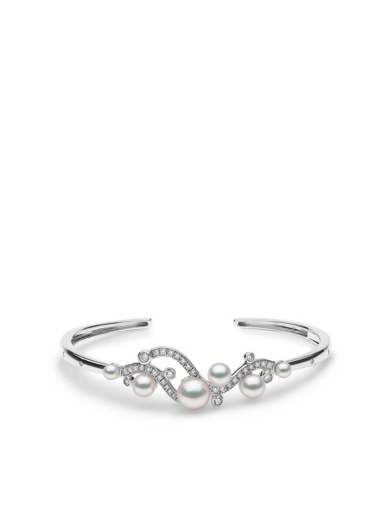 Yoko London 18kt white gold Raindrop Akoya pearl and diamond bracelet - Silver von Yoko London