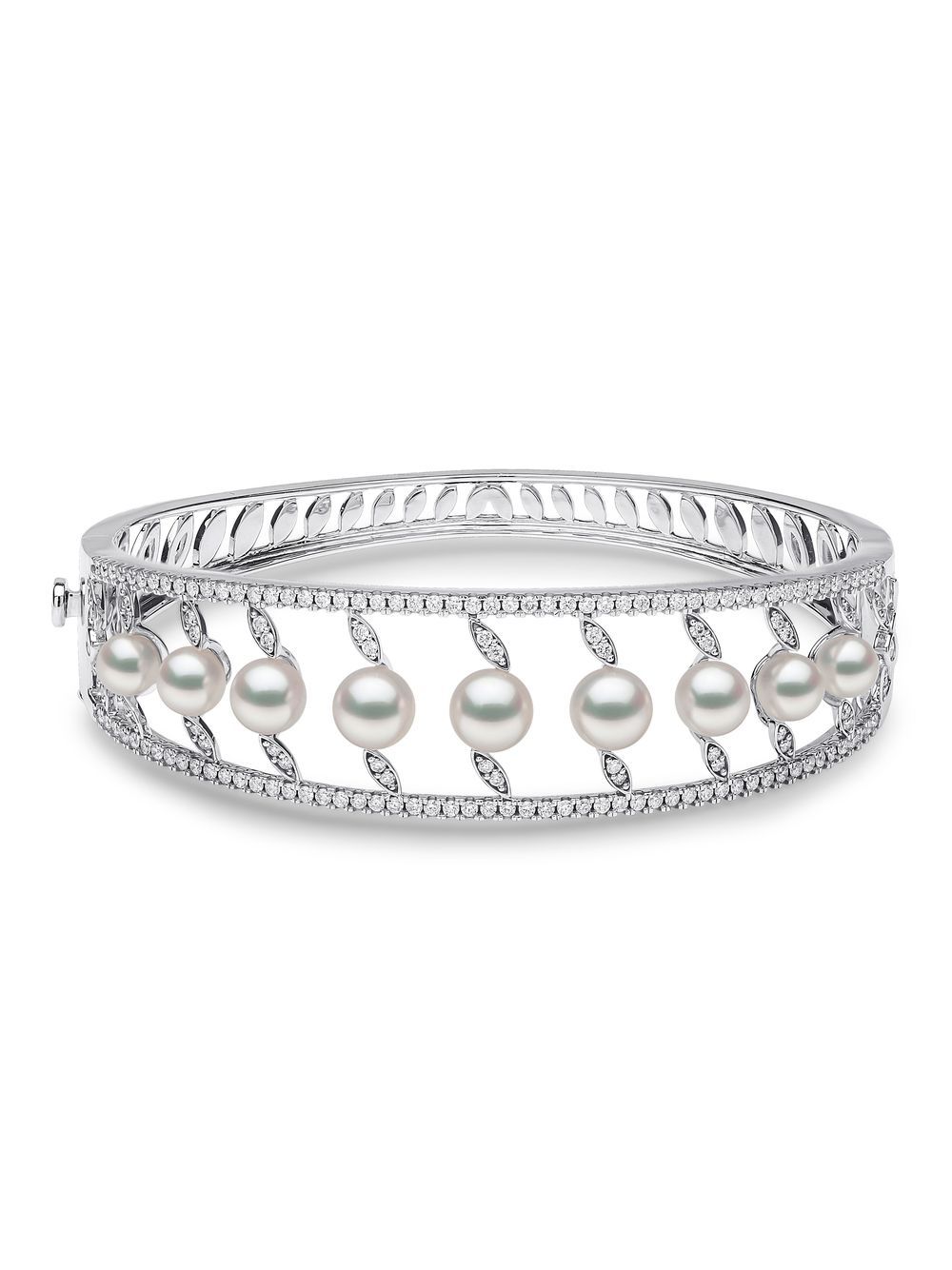 Yoko London 18kt white gold Raindrop Akoya pearl and diamond bracelet - Silver von Yoko London